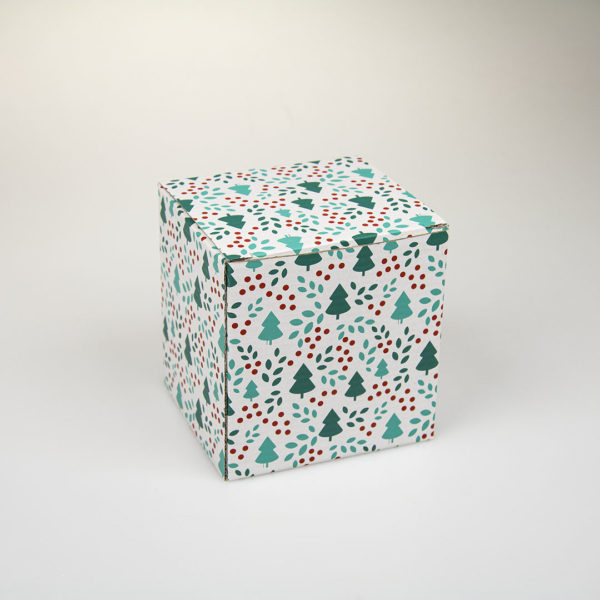 Malá krabica biela s vianočným motívom
